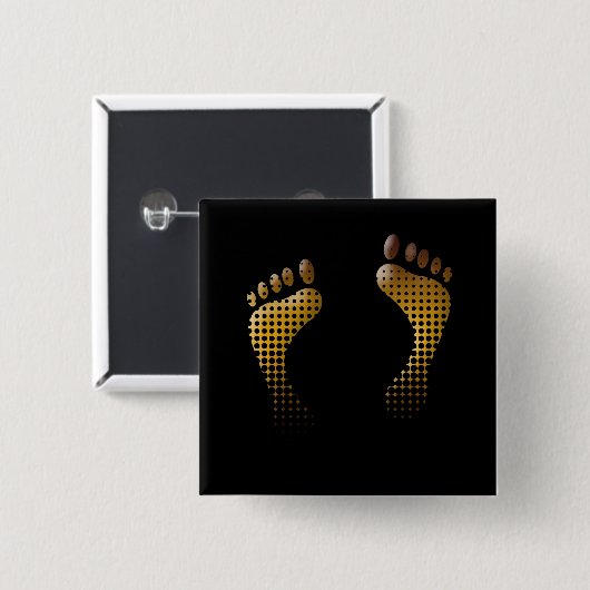 Badge Carré 5 Cm Footprint (Devant & derrière)