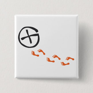 Badge Carré 5 Cm Footprints