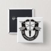 Badge Carré 5 Cm Forces spéciales SF De Oppresso Liber (Devant & derrière)