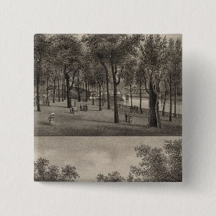 Badge Carré 5 Cm ForeSt. Parc, Ottawa, Kansas