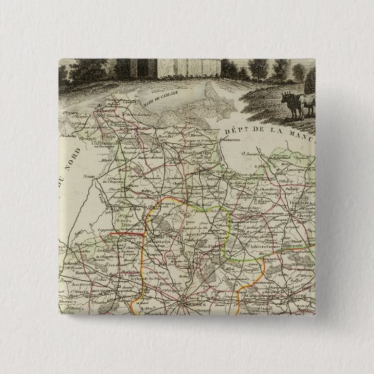 Badge Carré 5 Cm Forêt (Devant)