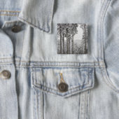 Badge Carré 5 Cm Forêt à feuillage persistant en hiver (En situation)