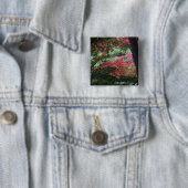 Badge Carré 5 Cm Forêt d'automne (En situation)