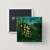 Badge Carré 5 Cm Forêt tropicale (Devant & derrière)