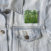 Badge Carré 5 Cm Forêt tropicale tropicale (En situation)