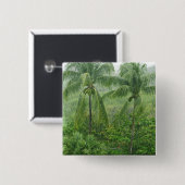 Badge Carré 5 Cm Forêt tropicale tropicale (Devant & derrière)