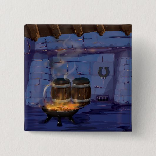 Badge Carré 5 Cm Forge Blacksmiths (Devant)