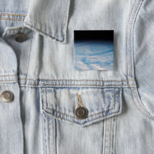 Badge Carré 5 Cm Formation De Nuages Circulaires Sur L'Océan Pacifi