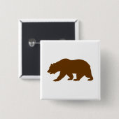 Badge Carré 5 Cm Forme de l'ours (Devant & derrière)
