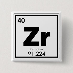 Badge Carré 5 Cm Formul de chimie de symbole d'élément chimique de