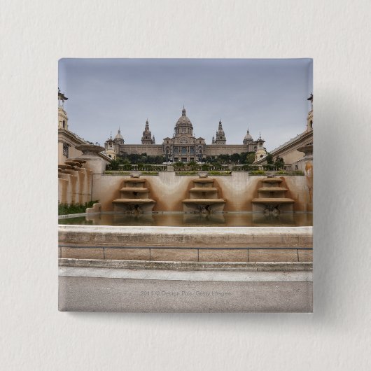 Badge Carré 5 Cm Forteresse de Montjuc (Devant)