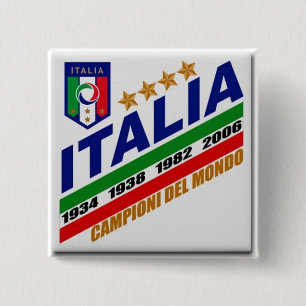 Badge Carré 5 Cm Forza Italia - coupe du monde 2010
