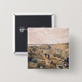 Badge Carré 5 Cm Fossé de la bastion du Mat, plat 'de Seat (Devant & derrière)