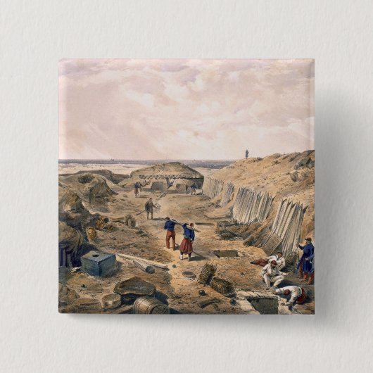 Badge Carré 5 Cm Fossé de la bastion du Mat, plat 'de Seat (Devant)