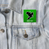 Badge Carré 5 Cm Fouet de motocross (En situation)