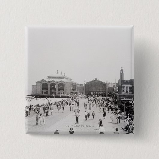 Badge Carré 5 Cm Foules (Devant)