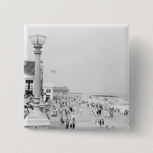 Badge Carré 5 Cm Foules 2 (Devant)