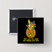 Badge Carré 5 Cm Fourchette au-dessus de la sucrerie (Devant & derrière)