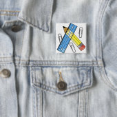 Badge Carré 5 Cm Fournitures scolaires (En situation)