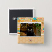 Badge Carré 5 Cm Fourrure de Hoomans Taek là ? (Devant & derrière)