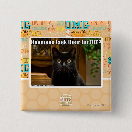 Badge Carré 5 Cm Fourrure de Hoomans Taek là ? (Devant)