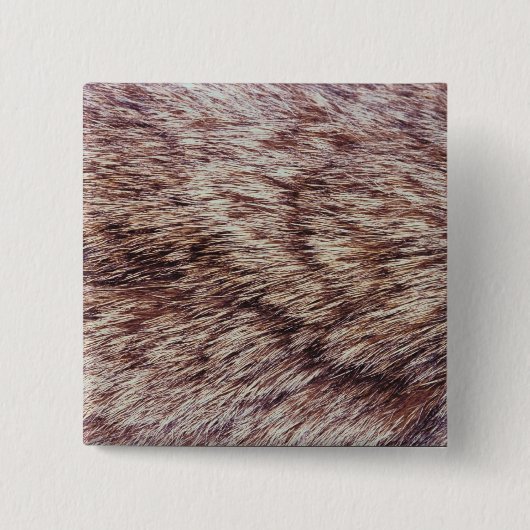 Badge Carré 5 Cm Fourrure de Lynx (Devant)