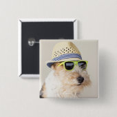 Badge Carré 5 Cm Fox Terrier (Devant & derrière)