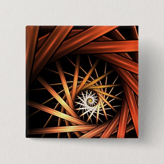 Badge Carré 5 Cm Fractale de torrent (Devant)