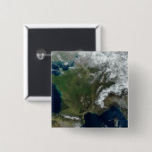 Badge Carré 5 Cm France de l'espace (Devant & derrière)