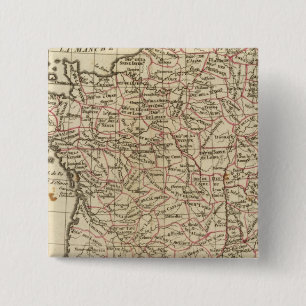 Badge Carré 5 Cm France, départements