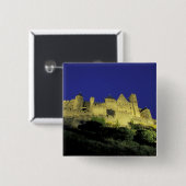 Badge Carré 5 Cm FRANCE, Languedoc Carcassonne (Devant & derrière)