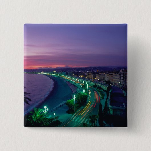 Badge Carré 5 Cm France, Nice. (Devant)