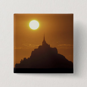 Badge Carré 5 Cm France, Normandie. Mont Saint Michel