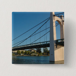 Badge Carré 5 Cm France, Rhône-Alpes, Condrieu, pont sur 2