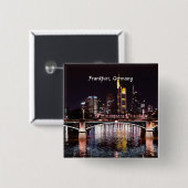 Badge Carré 5 Cm Francfort, Allemagne (Devant & derrière)