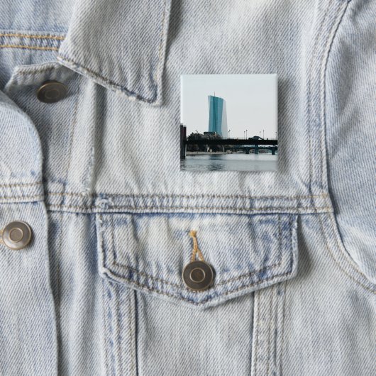 Badge Carré 5 Cm Francfort vue (En situation)