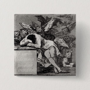 Badge Carré 5 Cm Francisco Jose de Goya y Lucientes le sommeil de