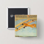 Badge Carré 5 Cm ~ Franco Roumanie de Praha (Devant & derrière)