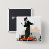 Badge Carré 5 Cm Frappe et tableau (Devant & derrière)