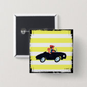 Badge Carré 5 Cm Frapper la route ouverte 3 (Devant & derrière)