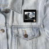 Badge Carré 5 Cm Frappez-le (En situation)