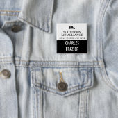 BADGE CARRÉ 5 CM FRAZIER (En situation)