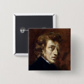Badge Carré 5 Cm Frederic Chopin 1838 (Devant & derrière)