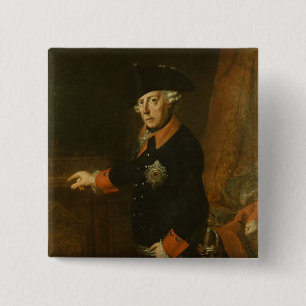 Badge Carré 5 Cm Frederick II le grand de la Prusse, c.1763