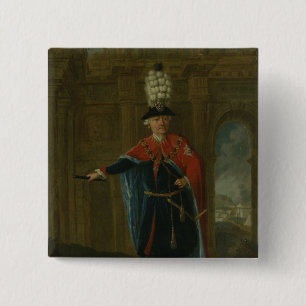Badge Carré 5 Cm Frederick le grand habillé dans le costume