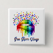 Badge Carré 5 Cm Free Mom Hugs (Devant)