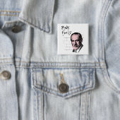 Badge Carré 5 Cm Freud rose Sigmund Freud (En situation)