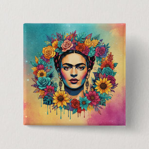 Badge Carré 5 Cm Frida Kahlo