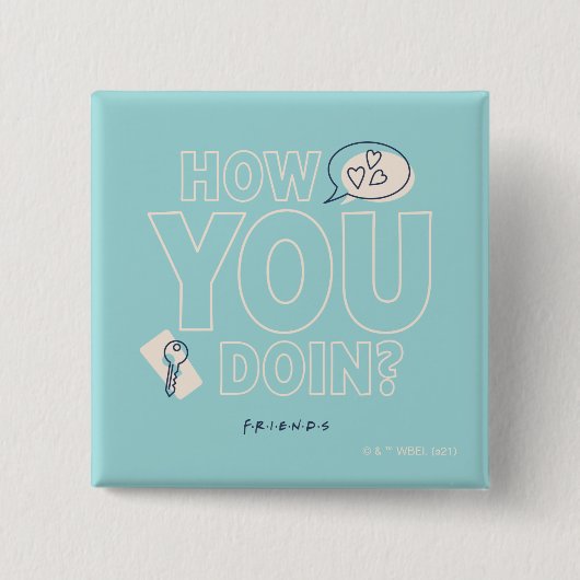 Badge Carré 5 Cm FRIENDS™ | Comment vas-tu ? (Devant)