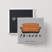 Badge Carré 5 Cm FRIENDS™ Couch (Devant & derrière)